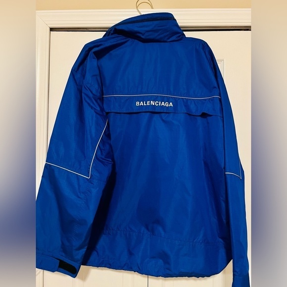 Balenciaga Oversized Reflective Pullover Jacket Stand Collar hood NEW Authentic - Picture 3 of 7
